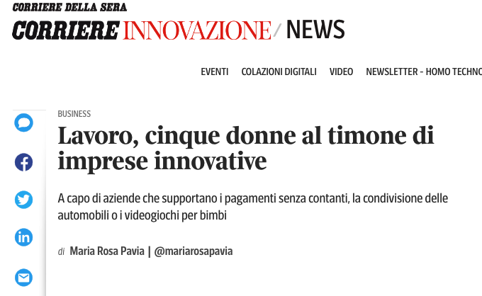ester liquori media giornali Corriere Innovazione